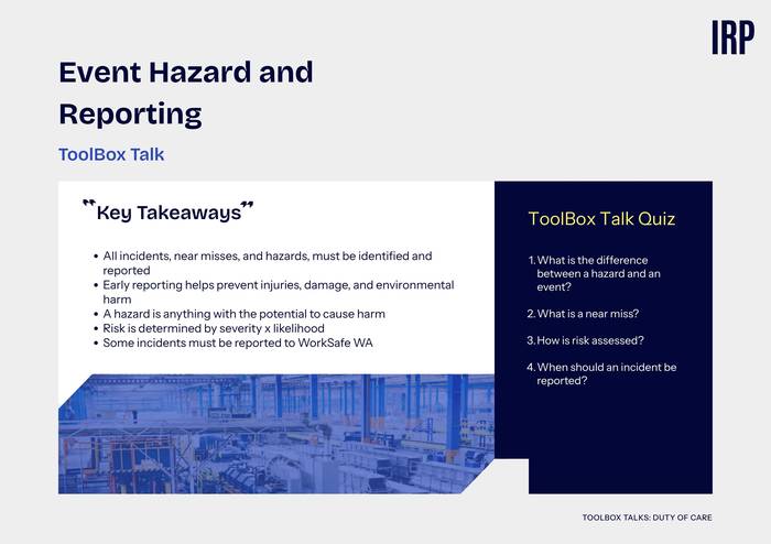 Event & Hazard Reporting