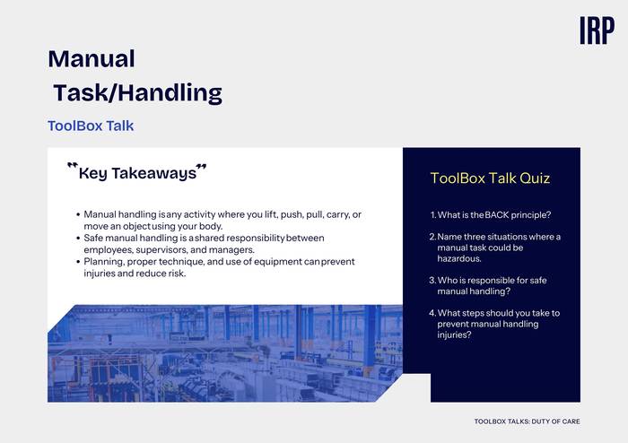 Manual Task Handling