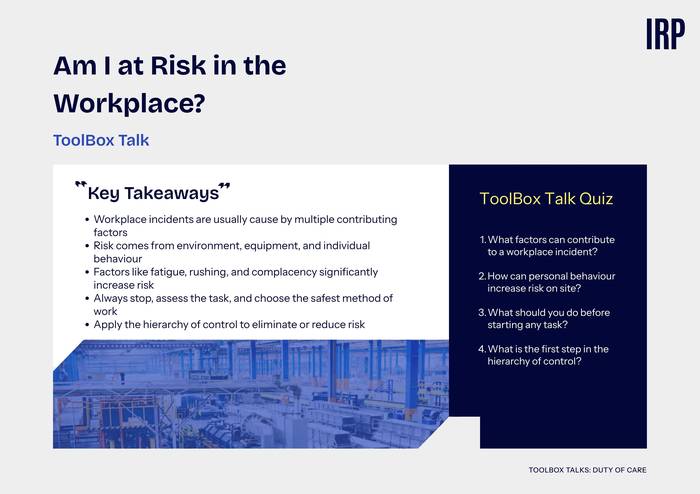 When Am I At Risk in the Workplace?