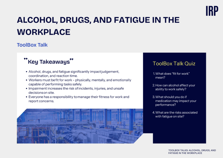 Alcohol, Drugs and Fatigue in the Workplace