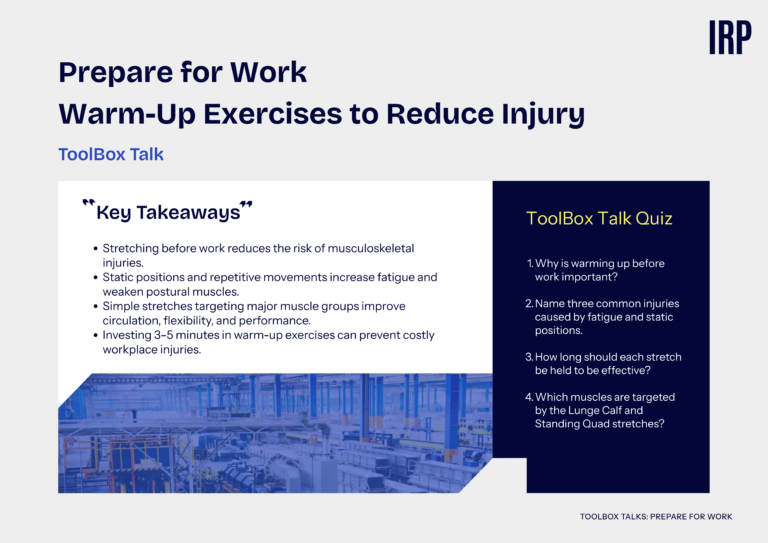 Prepare for Work – Warm-up Exercises to Reduce Injury