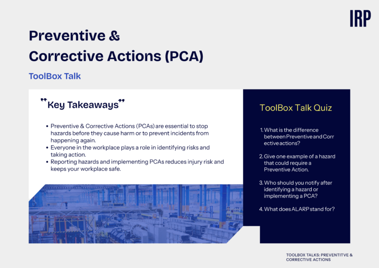 Preventative & Corrective Actions